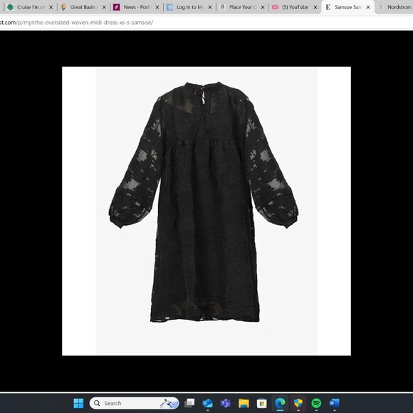 NWT Samsoe Mynthe Oversized Midi Dress with Black Lining. Size S/M. - Picture 16 of 16